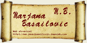Marjana Basailović vizit kartica